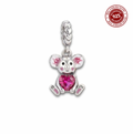 Sparkling Heart Koala Dangle Charm