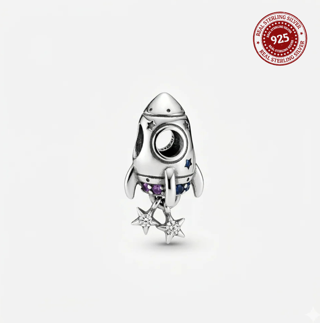 Stellar Voyage Rocket Charm