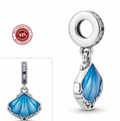 Ocean Shell Blue Dangle Charm