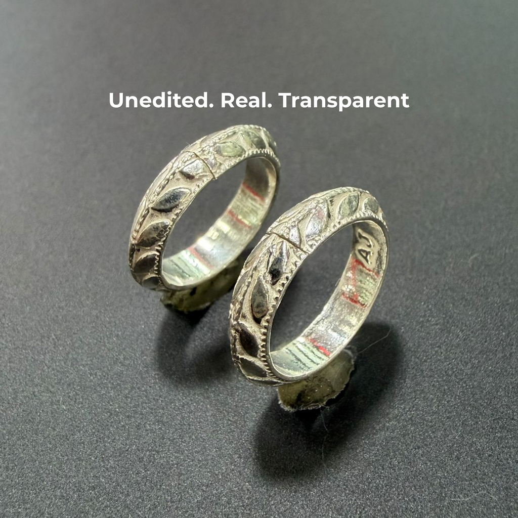 Traditional Carved Leaf 925 Silver Toe Ring