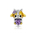 925 Silver Golden Pup Love Charm