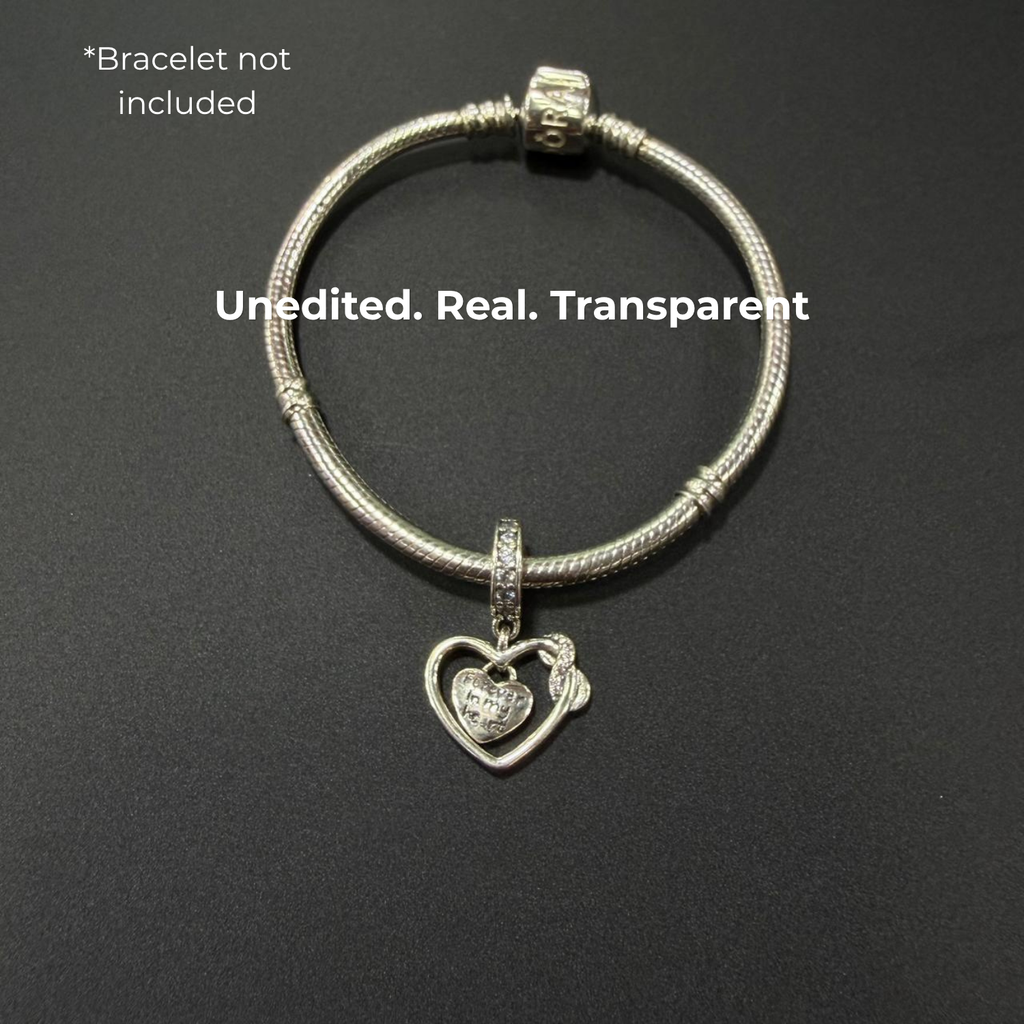 925 Silver "Forever in my Heart" Infinity Bond Charm