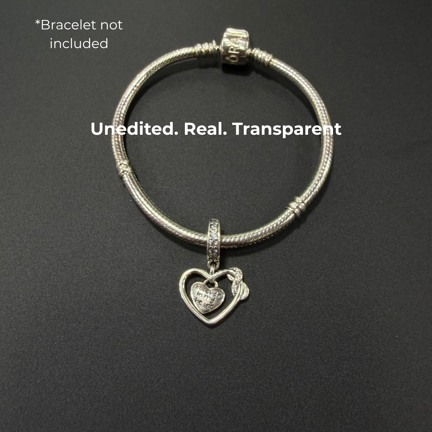 925 Silver "Forever in my Heart" Infinity Bond Charm