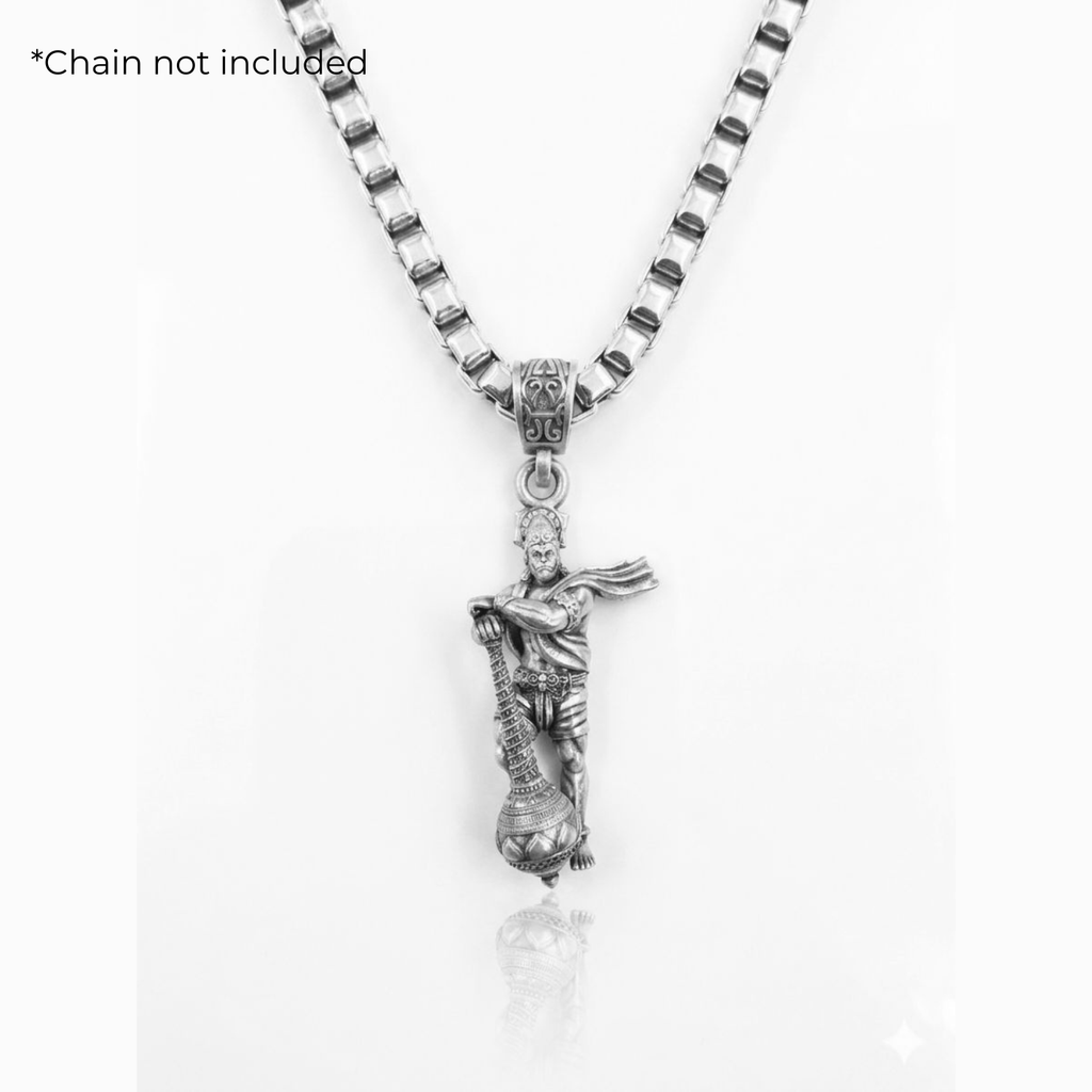 925 Silver Lord Hanuman: The Eternal Warrior Pendant