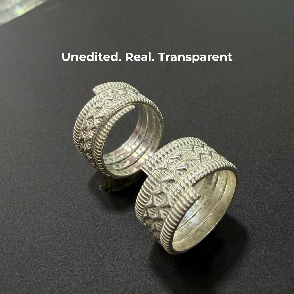 Traditional Textured Band Adjustable 925 Silver Toe Ring