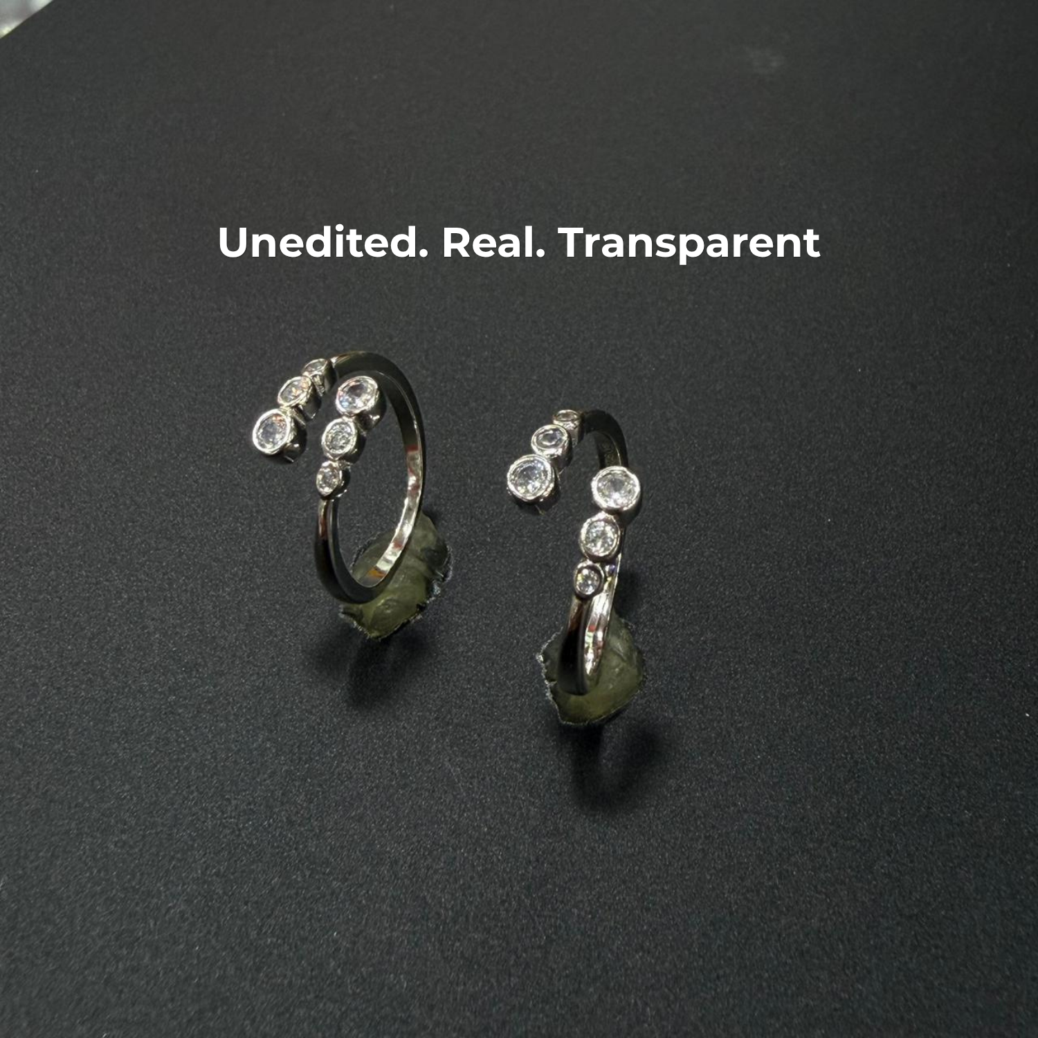 Sparkling Stones Adjustable 925 Silver Toe Ring