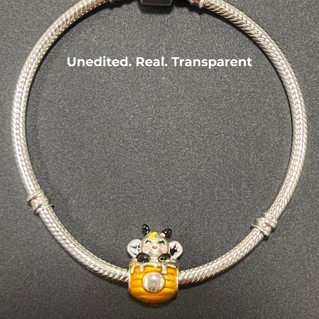 Happy Honey Bee in Honeypot Bead Charm