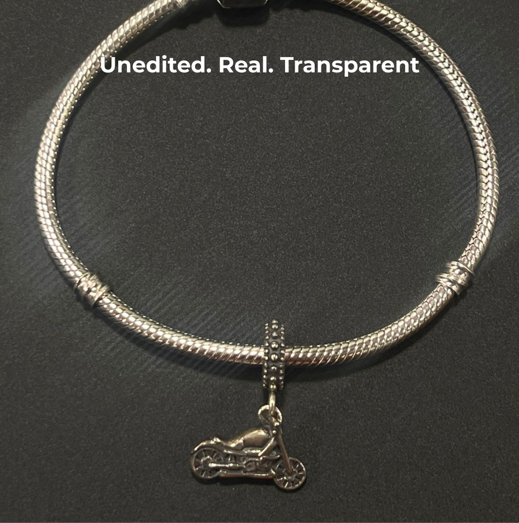 925 Silver Motorcycle Dangle Charm