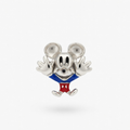 925 Silver Cheerful Mouse Charm