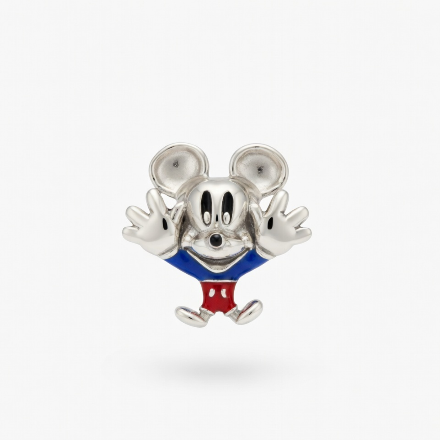 925 Silver Cheerful Mouse Charm
