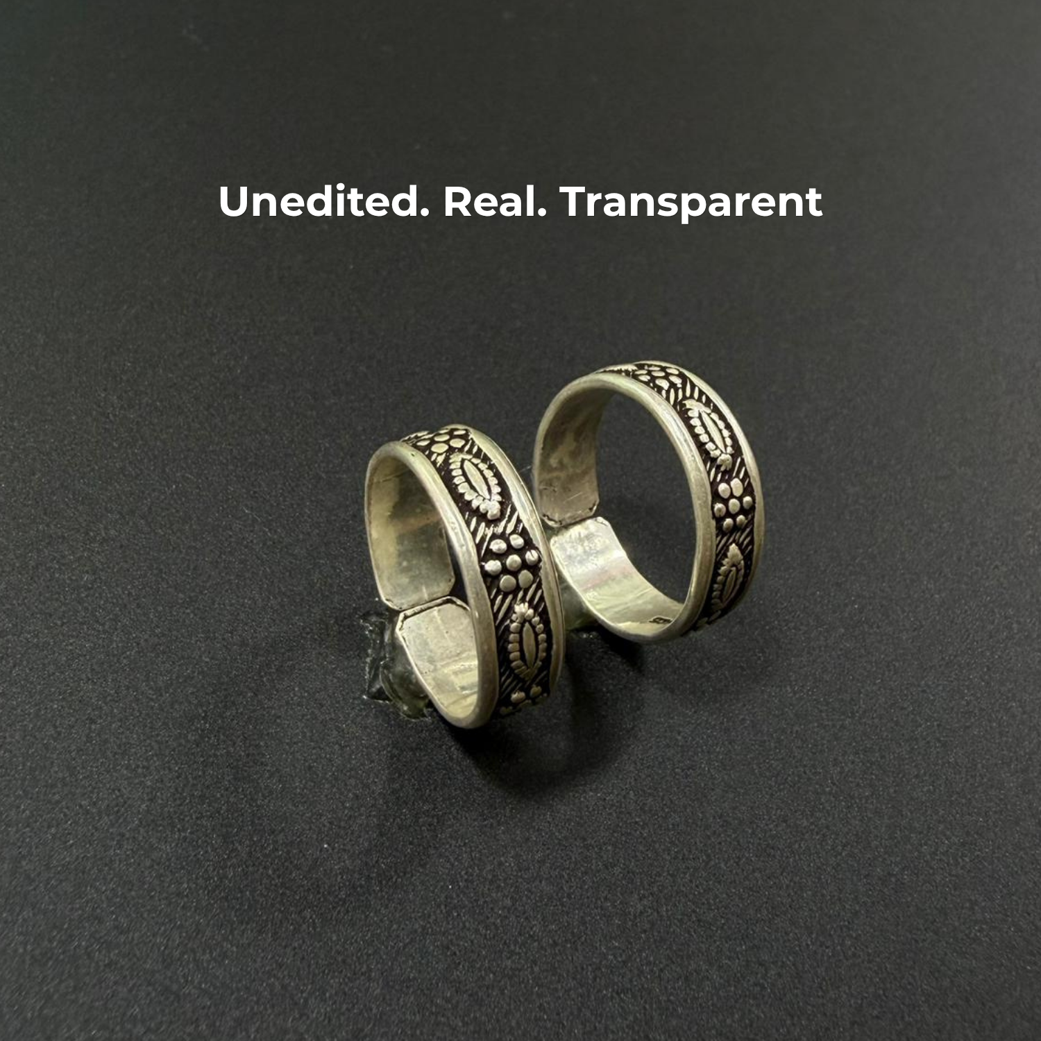 Traditional Engraved Adjustable 925 Silver Toe Ring