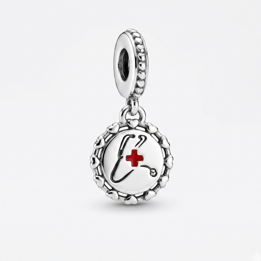 925 Silver Hearts of Care Charm