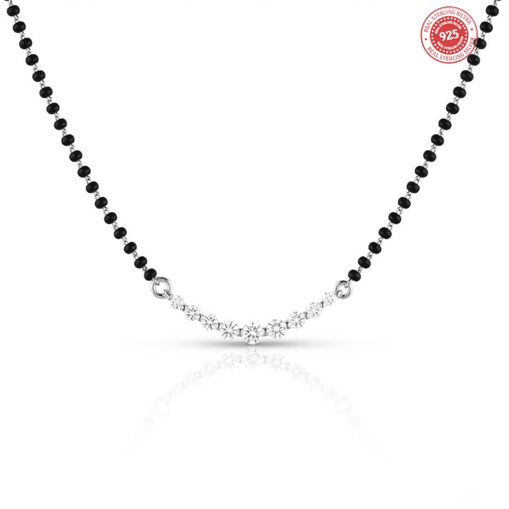 925 Silver CZ Pendant Mangalsutra