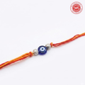925 Silver Evil Eye Rakhi with Textured Beads