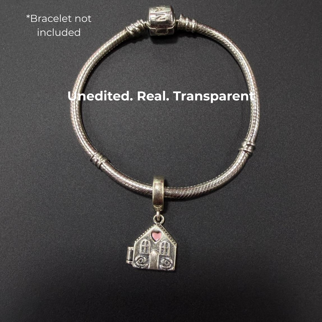 925 Silver "Home is Where Mom Is" Openable Heart Charm