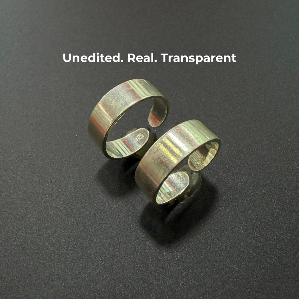 Traditional Wide Plain Band Adjustable 925 Silver Toe Ring