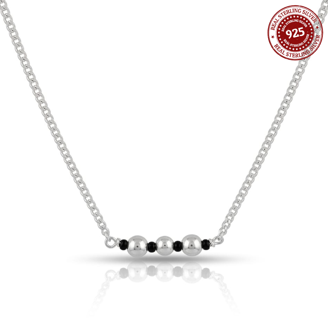 925 Silver Trio Bead Mangalsutra