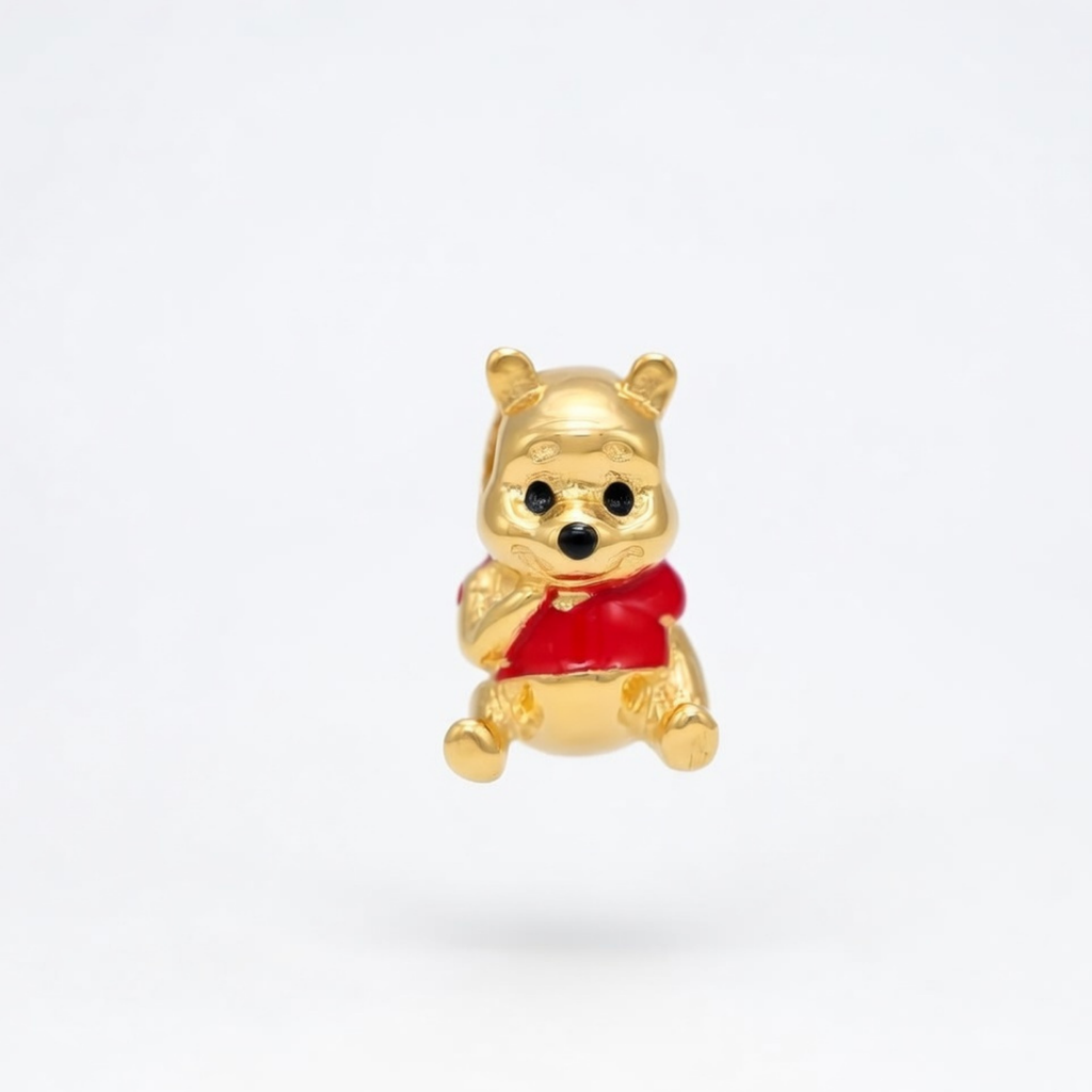 925 Silver Heartful "Bear" Charm