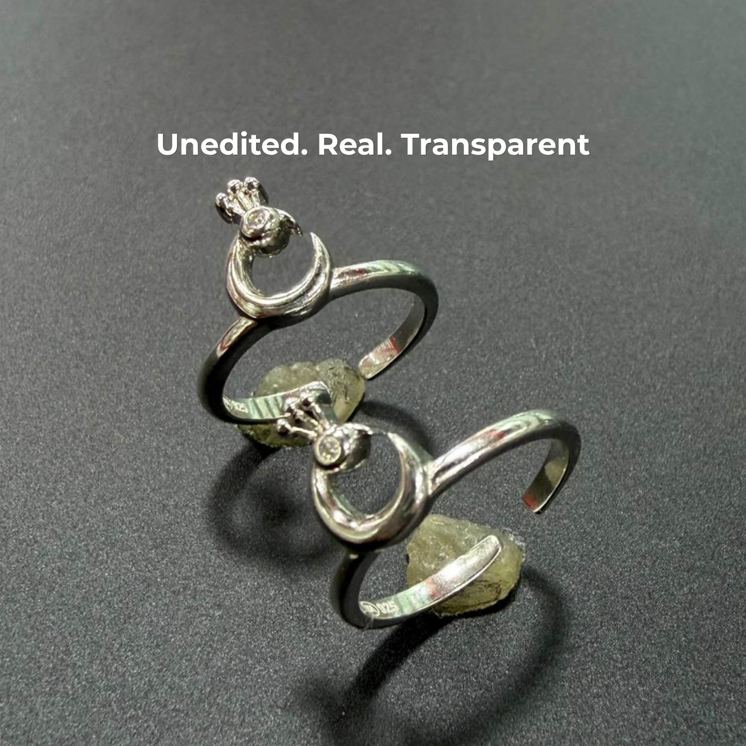 CZ Peacock 925 Silver Toe Ring