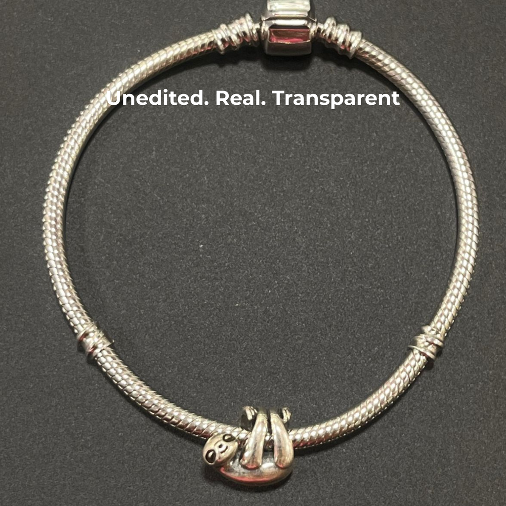 925 Silver Hanging Sloth Charm