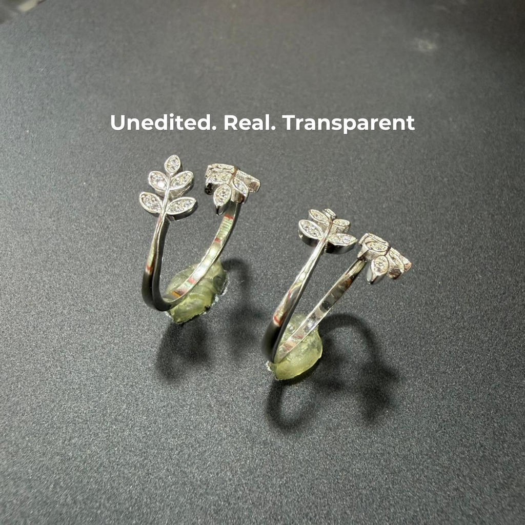 Sparkling Leaf Adjustable 925 Silver Toe Ring