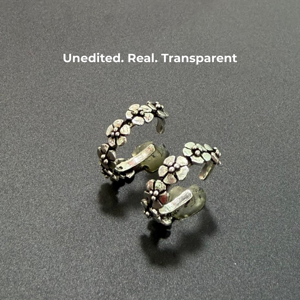 Traditional Phoolanichi Adjustable 925 Silver Toe Ring