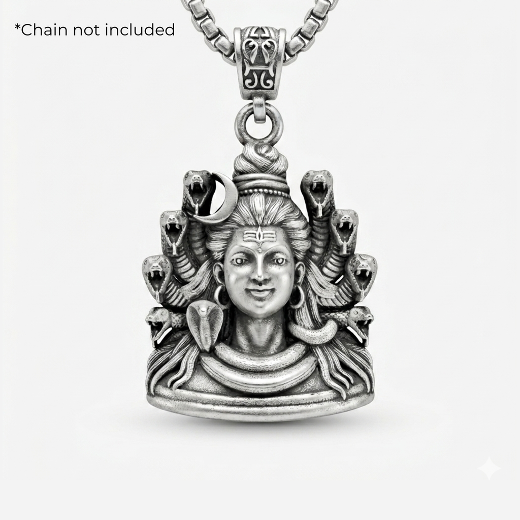 925 Silver Lord Shiva: The Divine Protector Pendant
