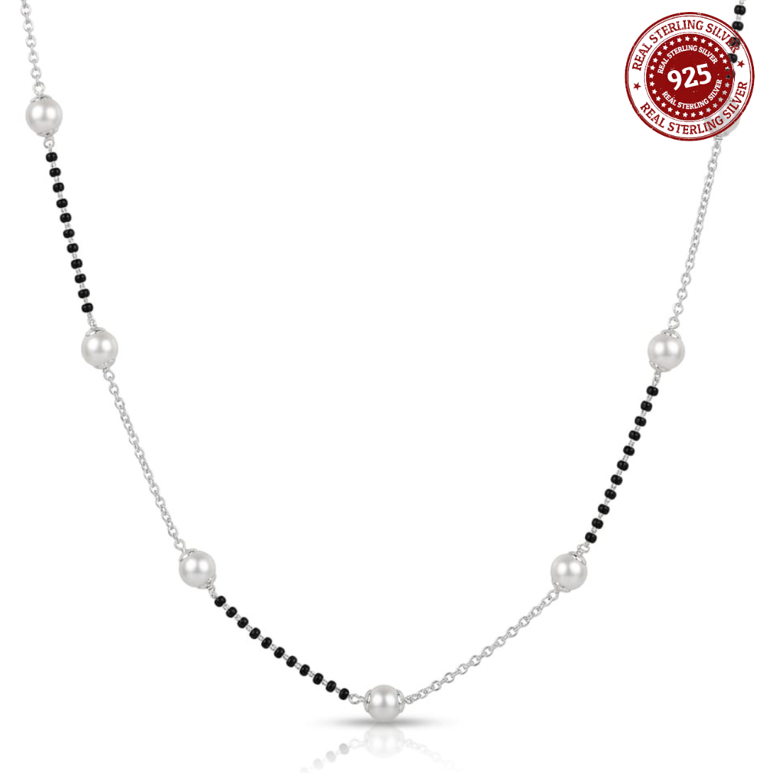 925 Silver Pearl Wave Mangalsutra