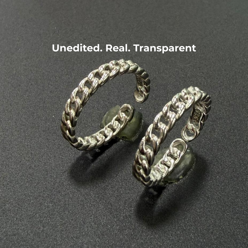 Curb Chain Link Adjustable 925 Silver Toe Ring