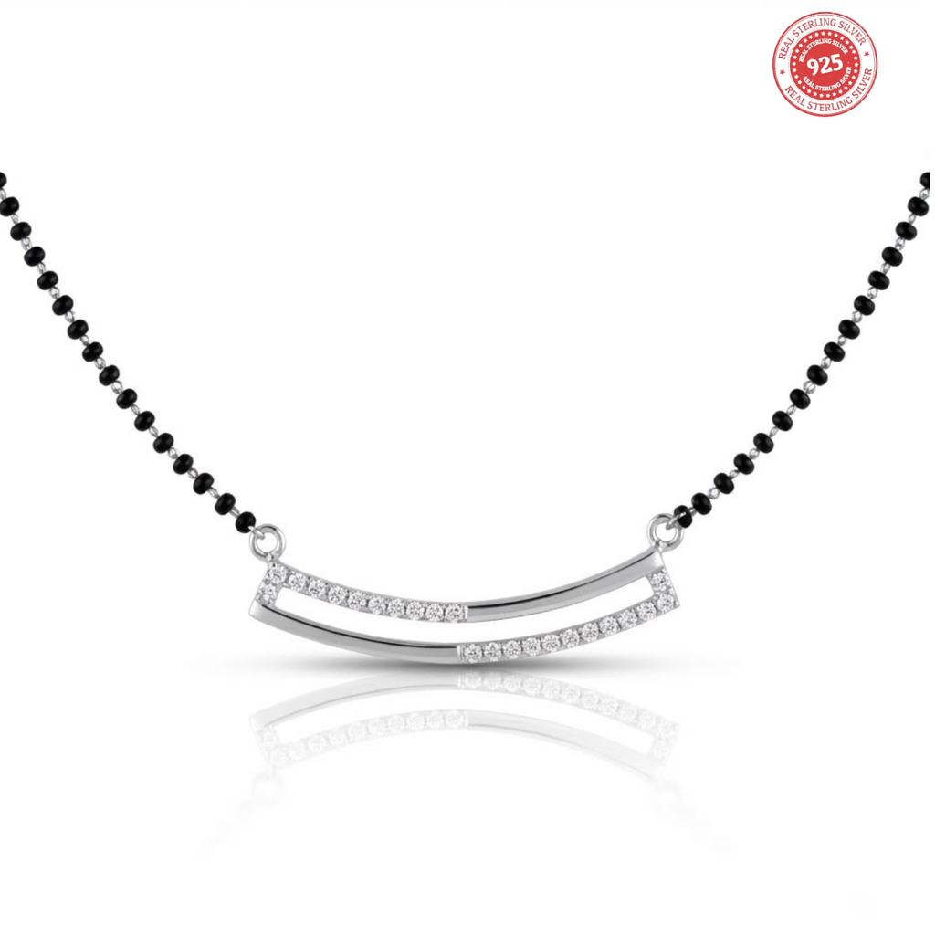 925 Silver CZ Pendant Mangalsutra