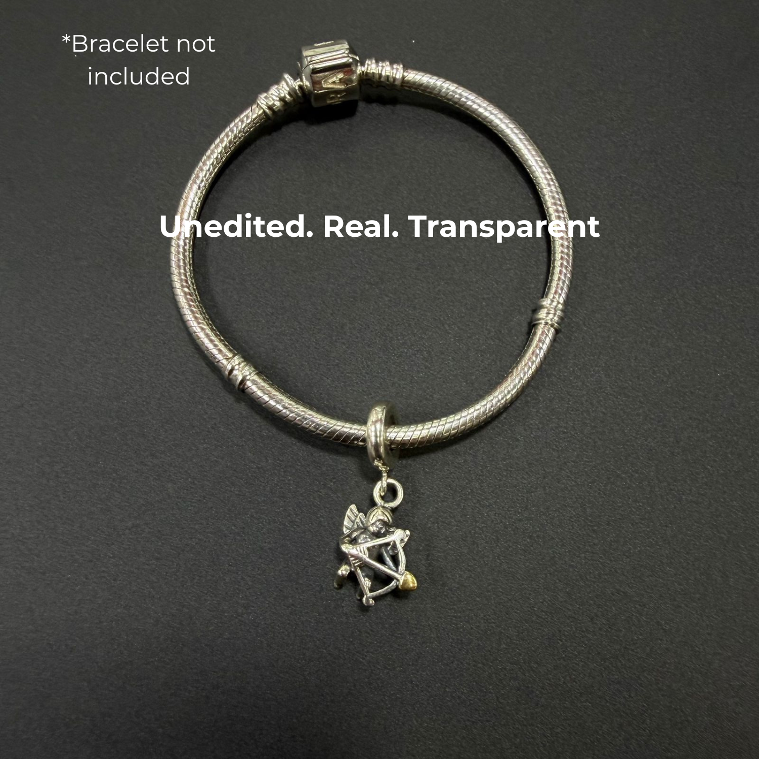 925 Silver Cupid’s Golden Arrow Charm