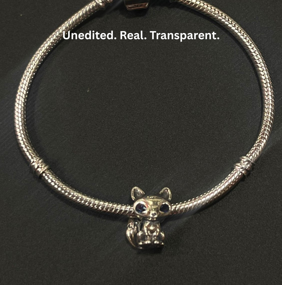 925 Silver Clever Fox Dangle Charm