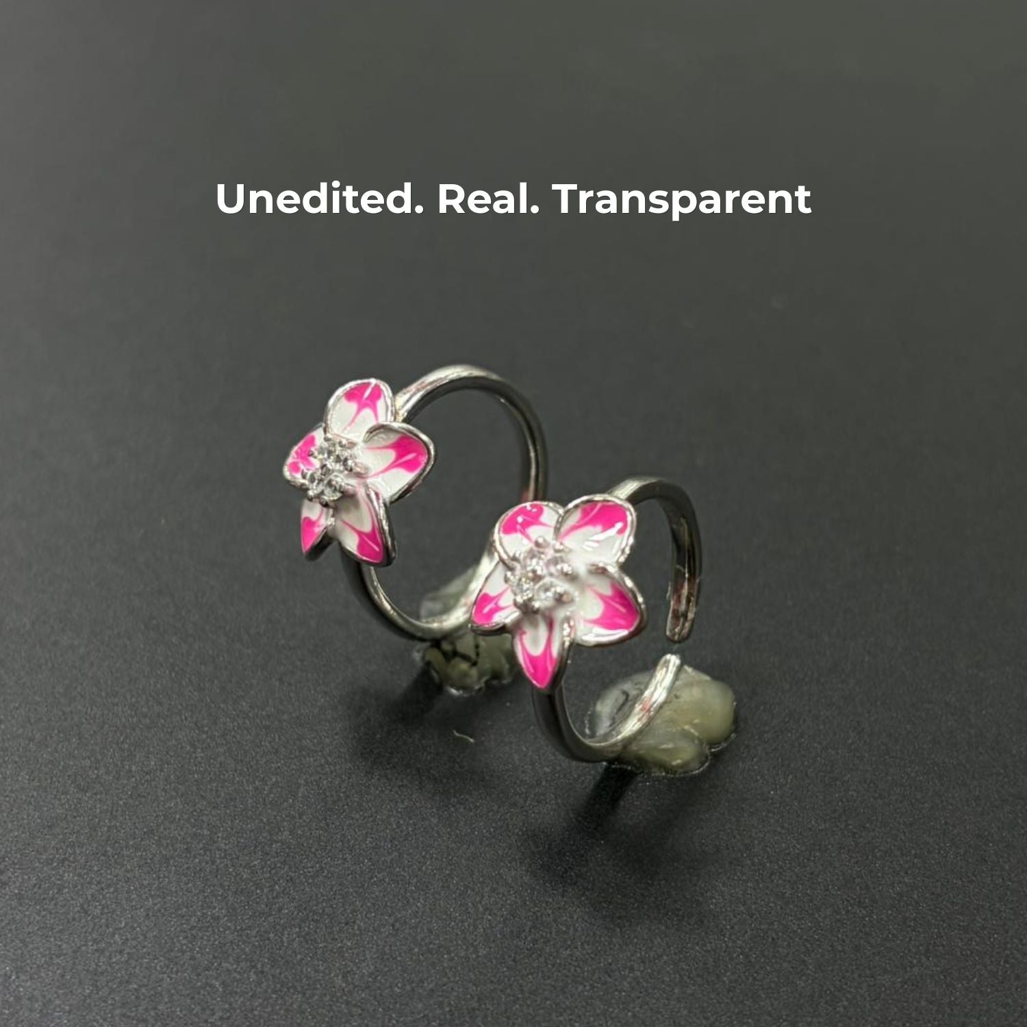 Gulabi Parijat Sterling Silver Jodvi