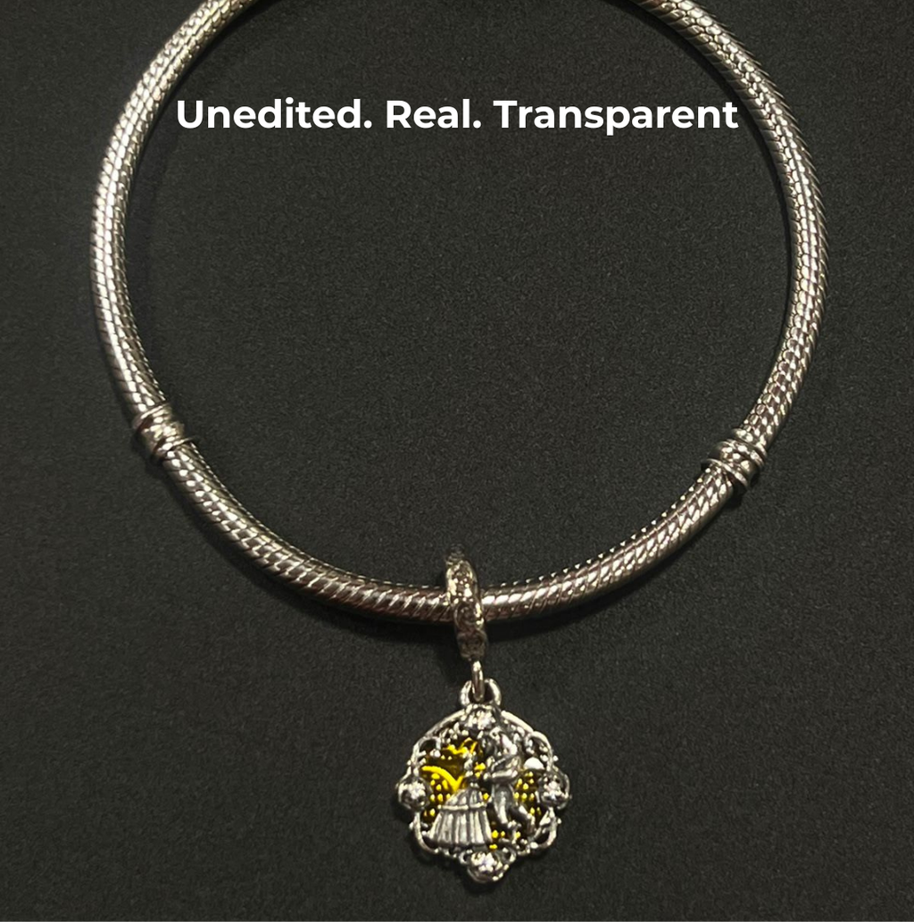 925 Silver Dancing Princess Medallion Dangle Charm