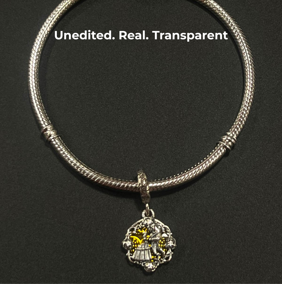 925 Silver Dancing Princess Medallion Dangle Charm