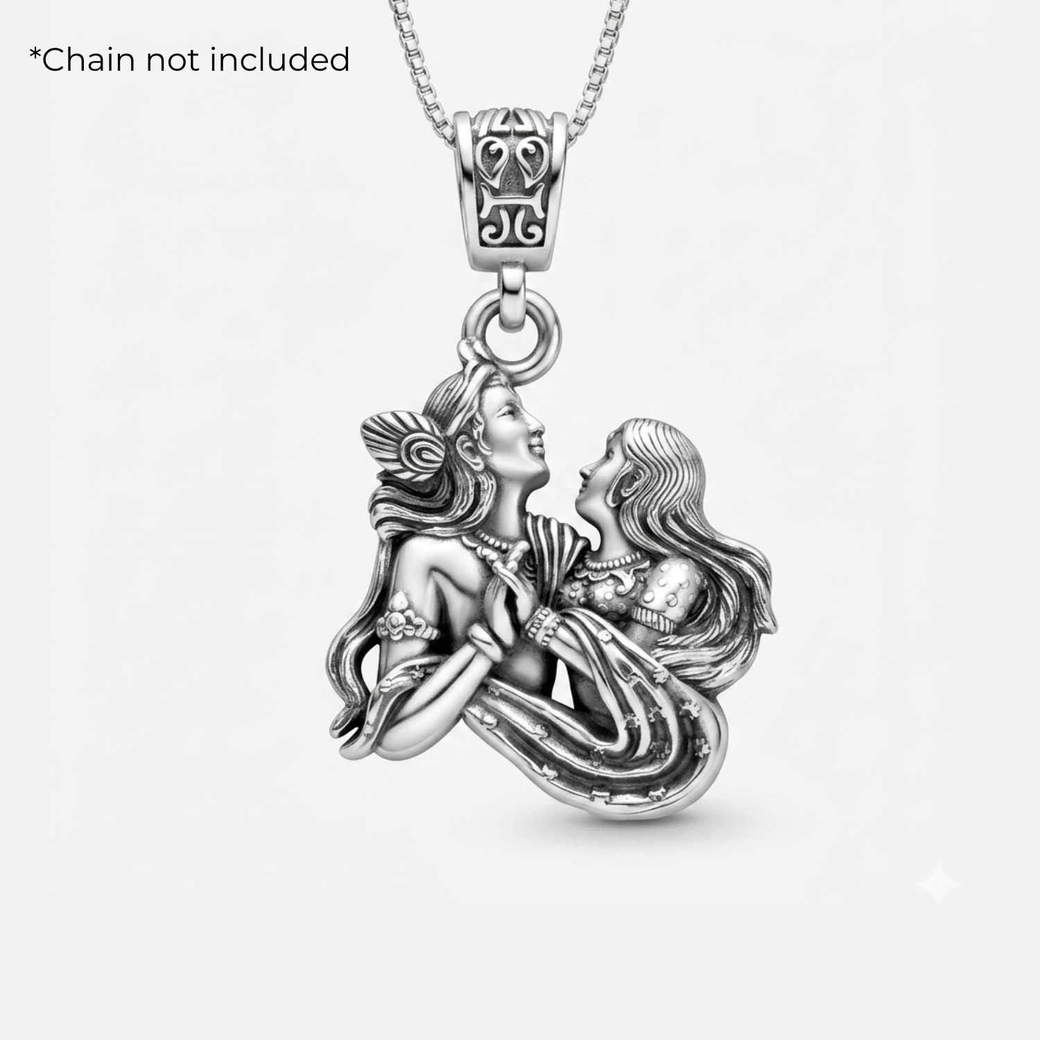 925 Silver Radha Krishna: The Eternal Love Pendant