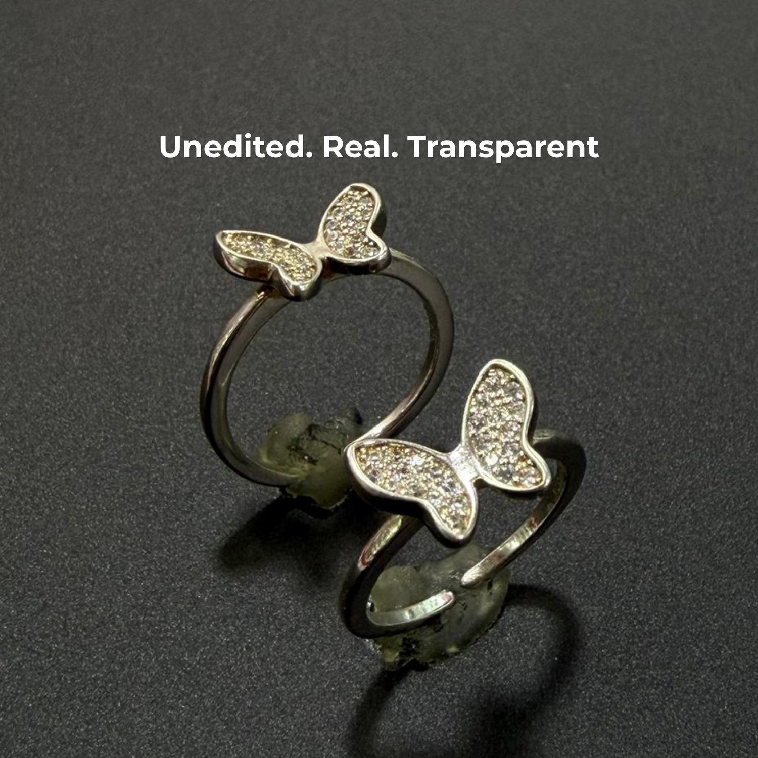 Sparkling Butterfly Adjustable 925 Silver Toe Ring