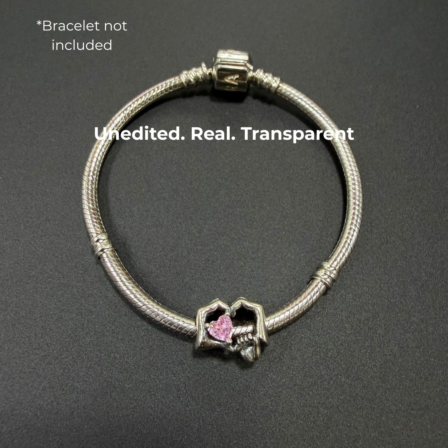 925 Silver Infinite Bond Family Hands Charm