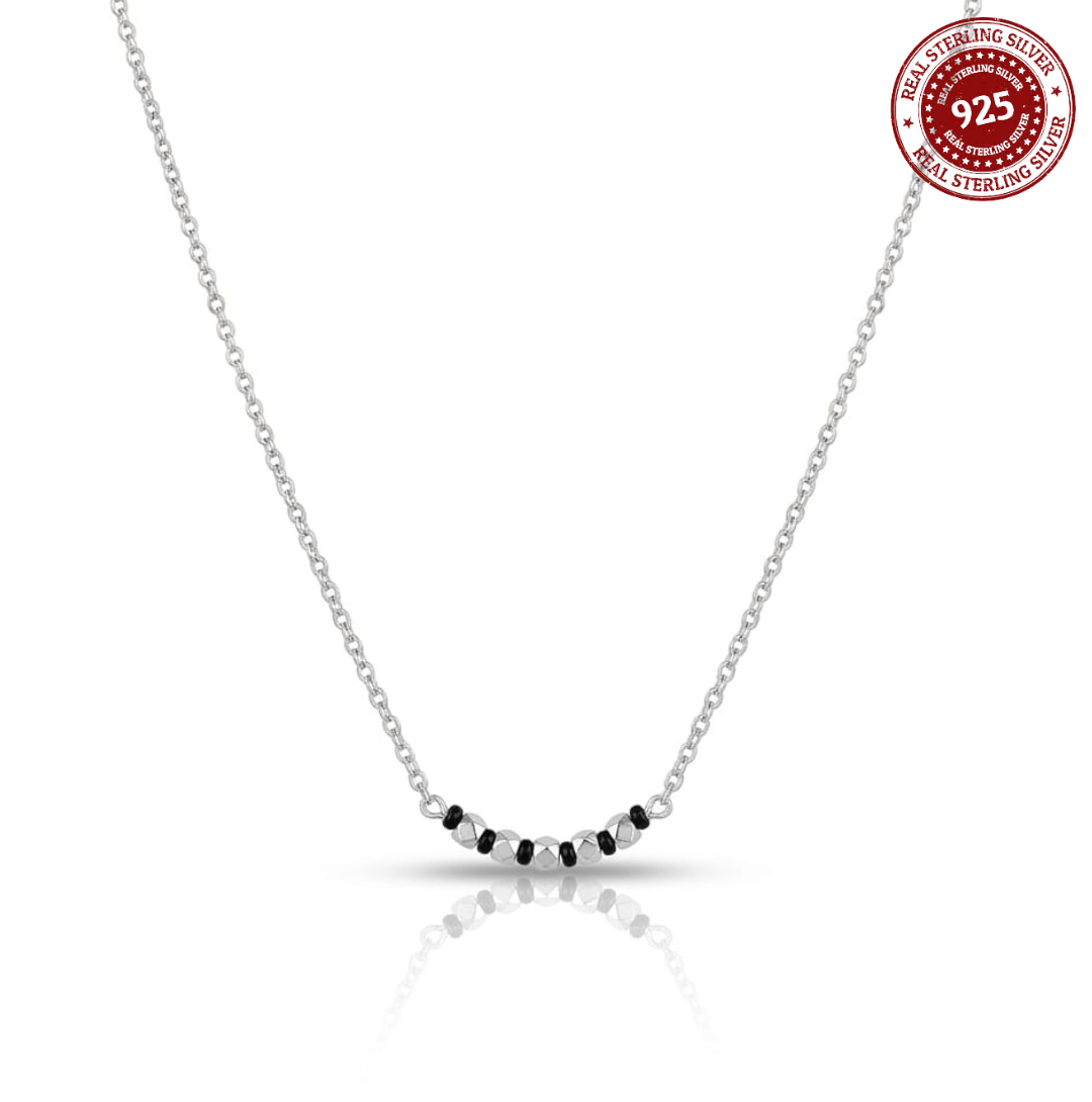 925 Silver Faceted Chain Mangalsutra
