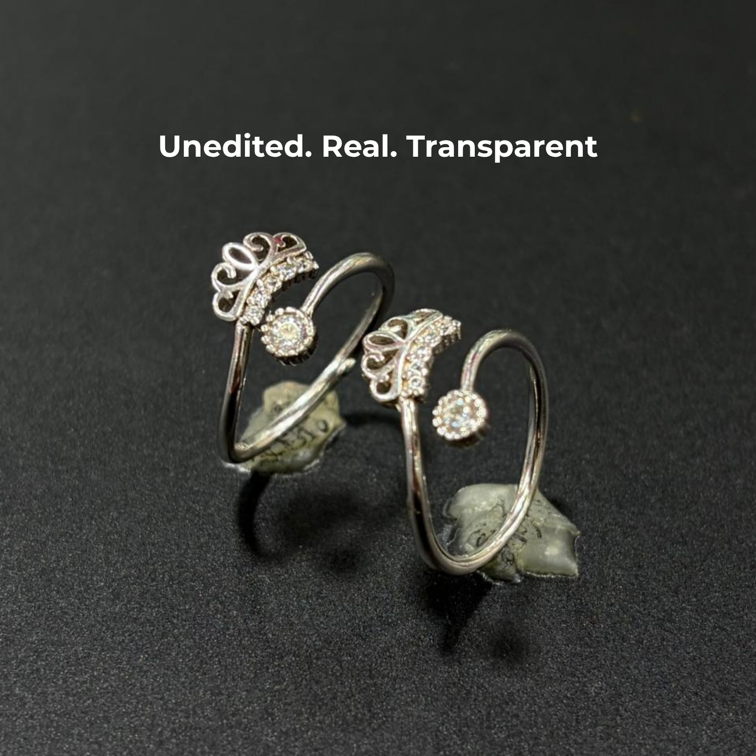 Royal Crown Bypass Jodvi 925 Silver Toe Ring