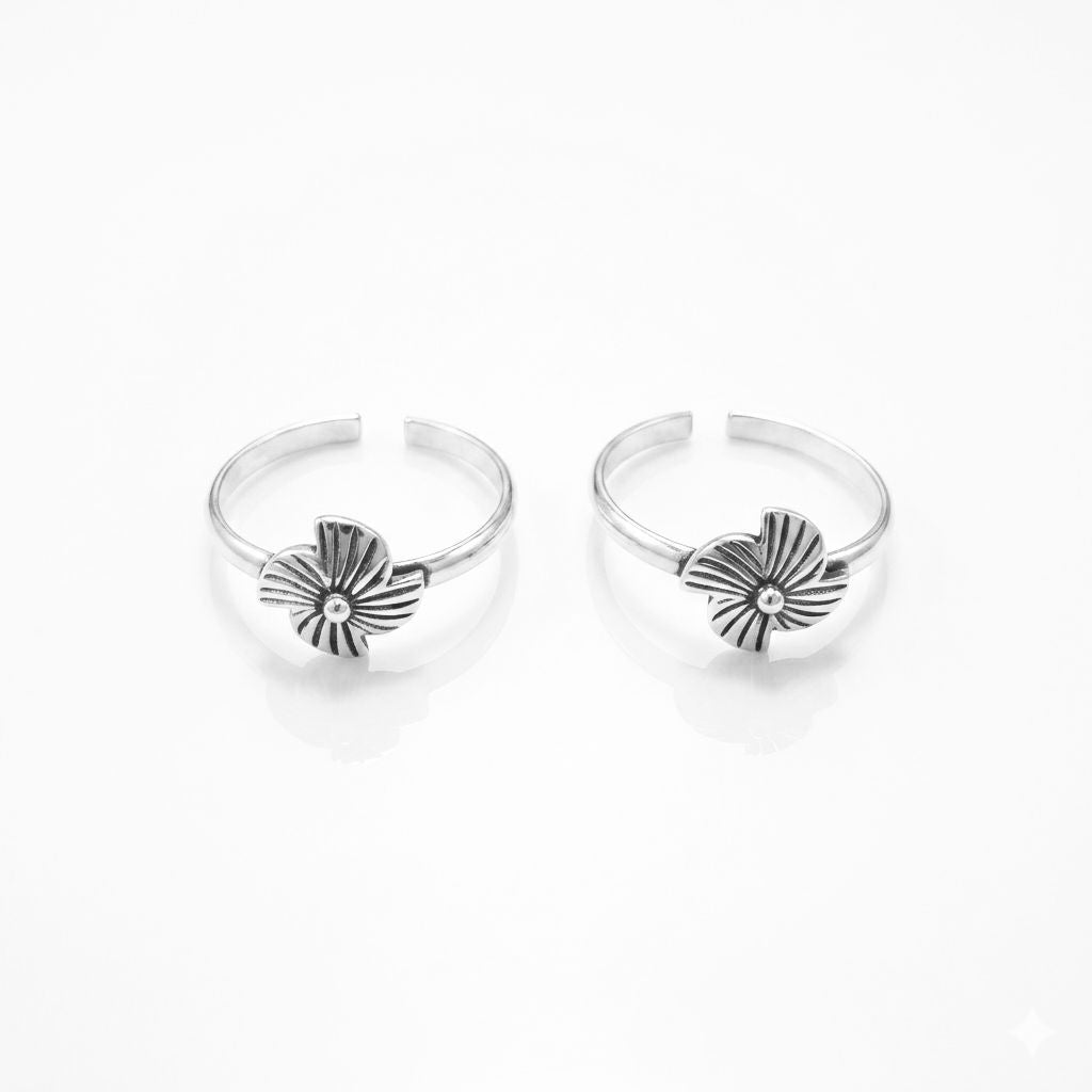 Oxidized Jodvi 925 Silver Toe Ring