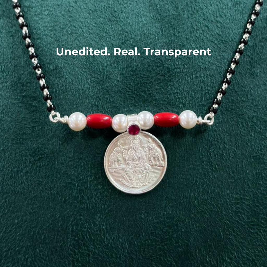 Laxmi Pendant 925 Silver Mangalsutra