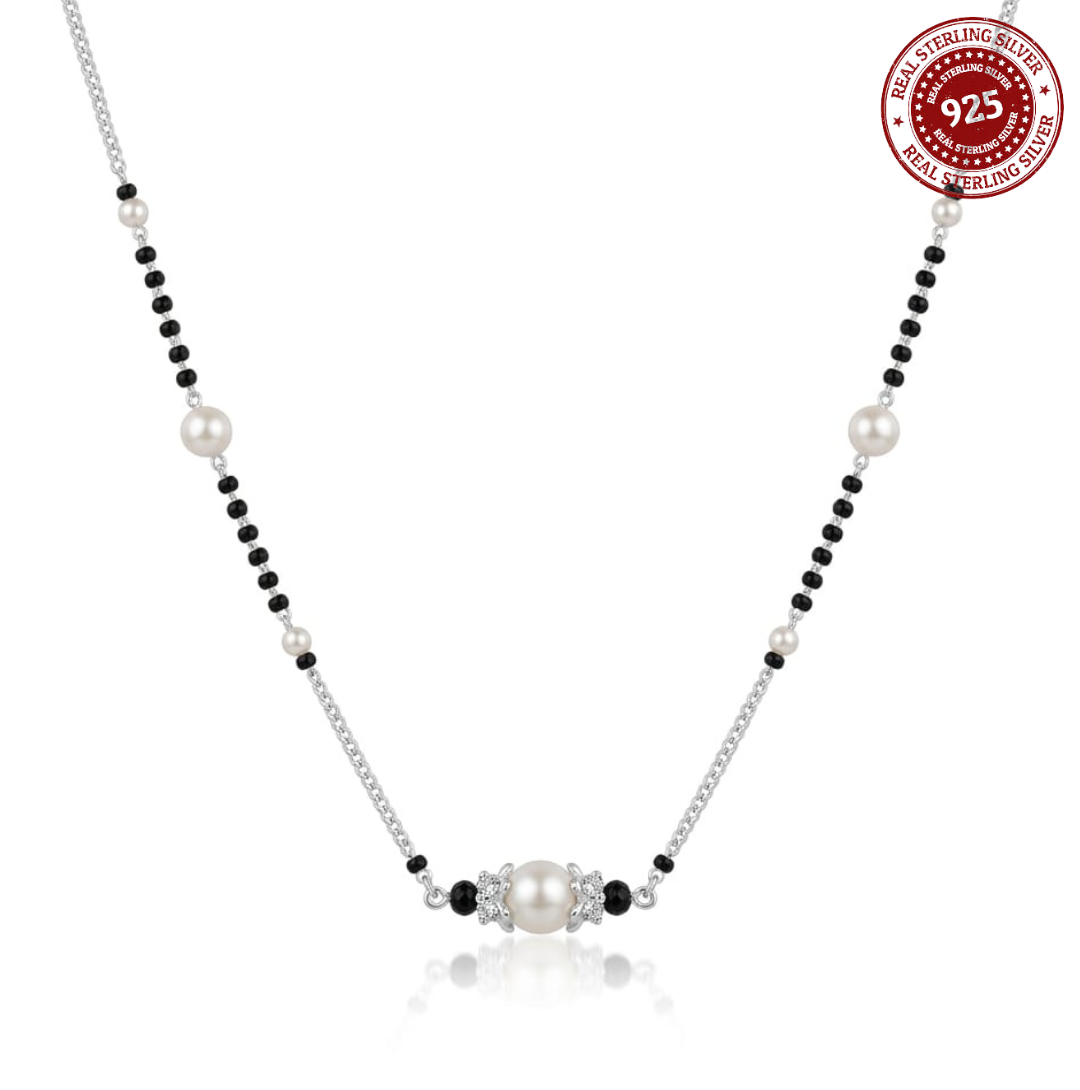 925 Silver Parijat Pearl Mangalsutra