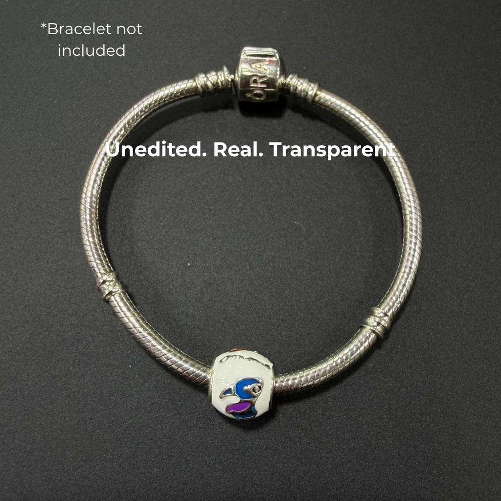 925 Silver "Ohana Means Family" Tropical Friend Charm