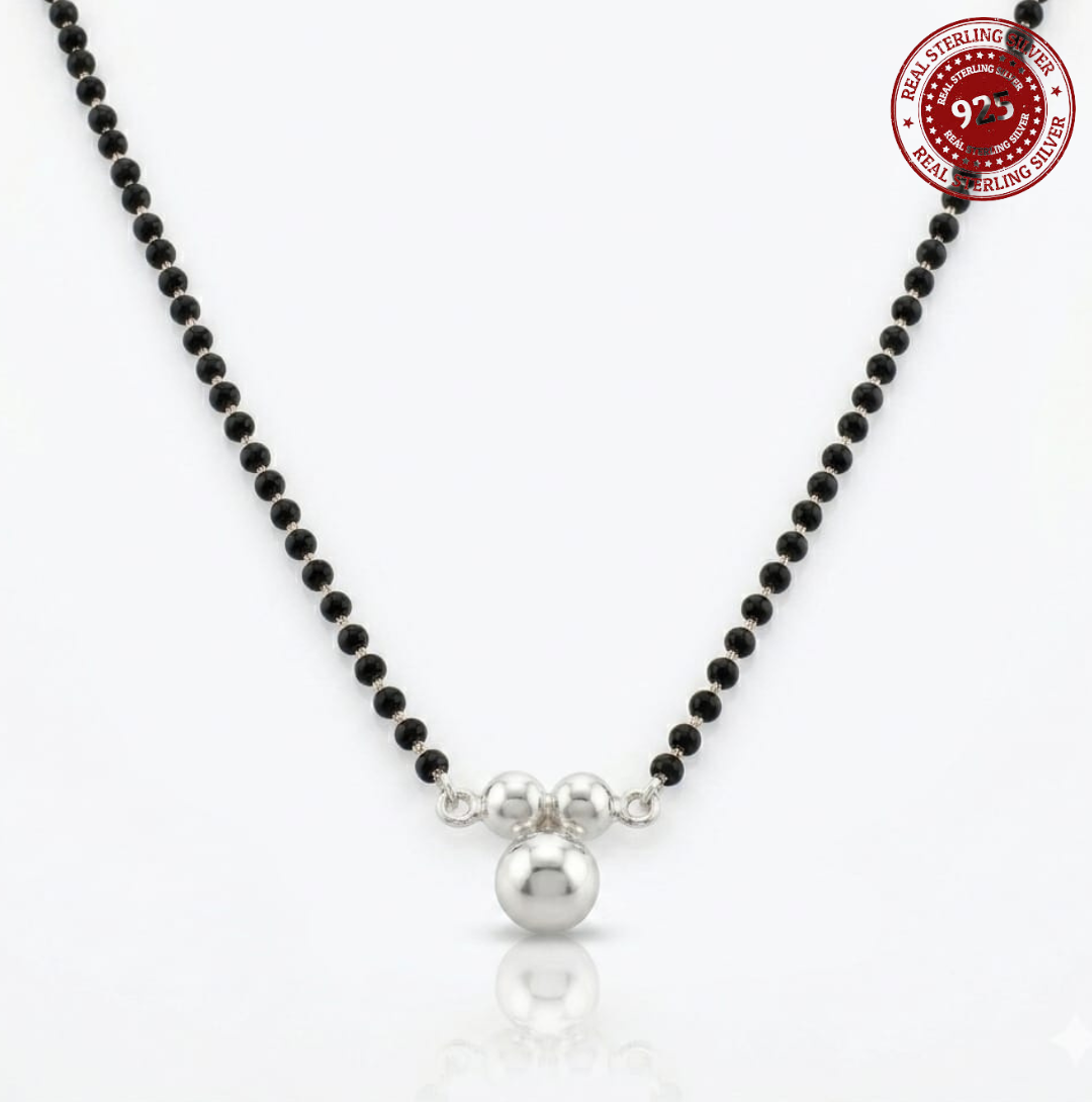 925 Silver Triple Bead Mangalsutra