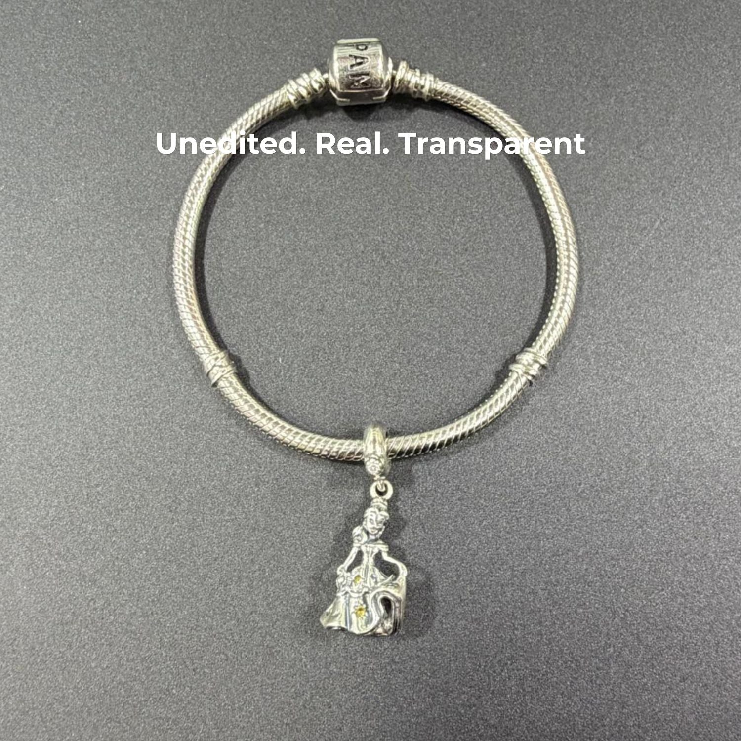 925 Silver Enchanted Princess Belle Dangle Charm