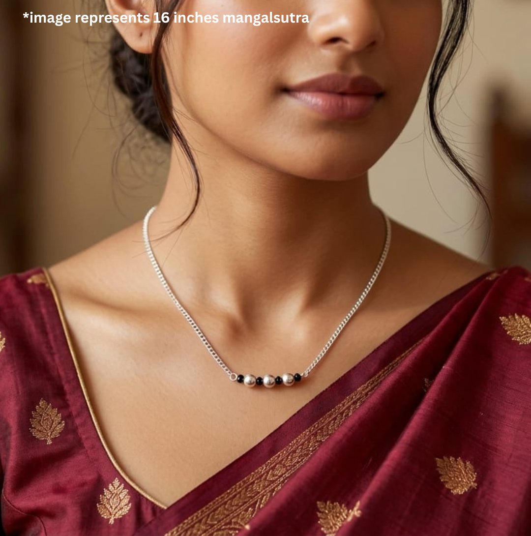 925 Silver Trio Bead Mangalsutra