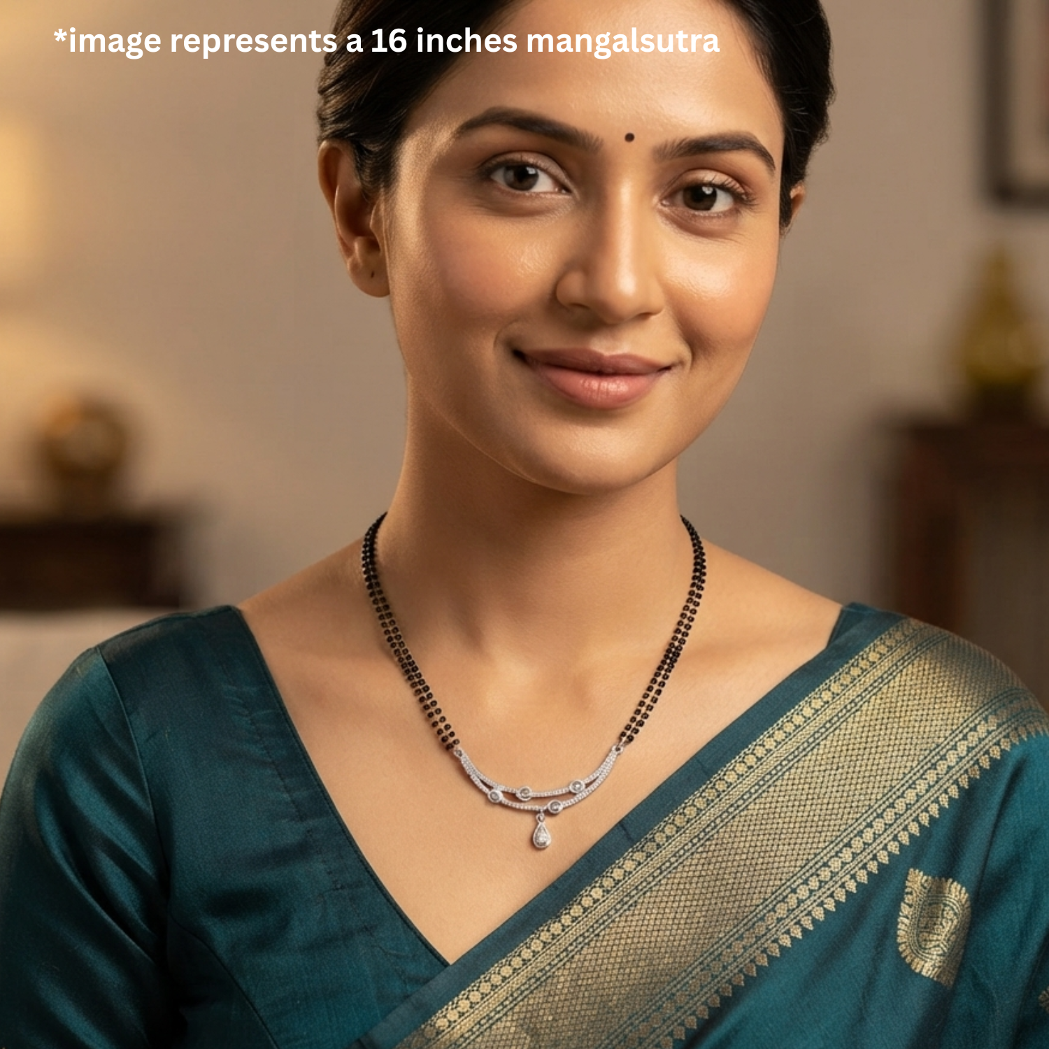 925 Silver CZ Chandrika Mangalsutra