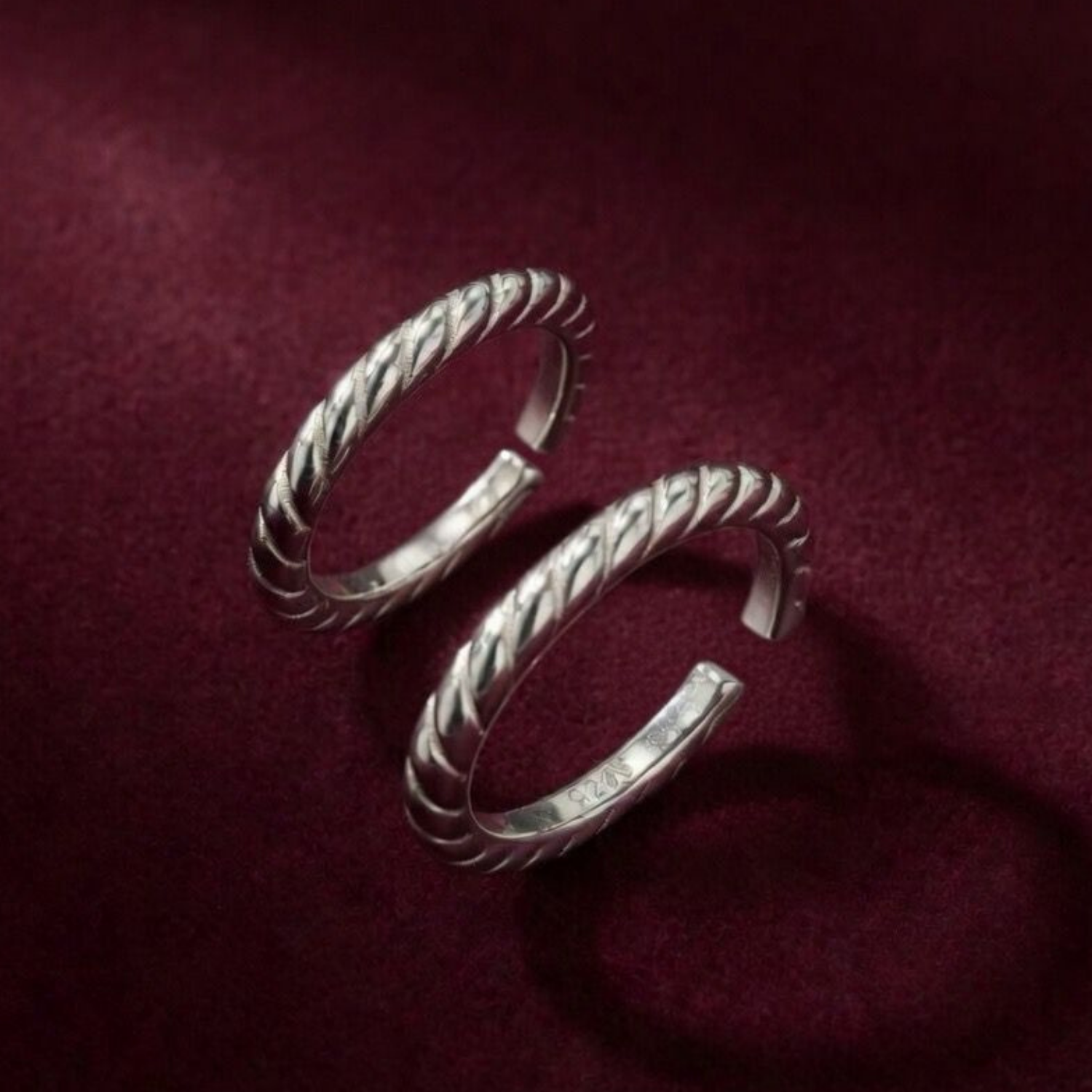 Twisted Rope Adjustable 925 Silver Toe Ring