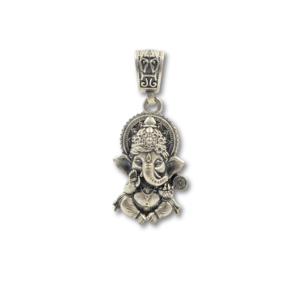 925 Silver The Vighnaharta Ganesha Pendant: Blessings of New Beginnings